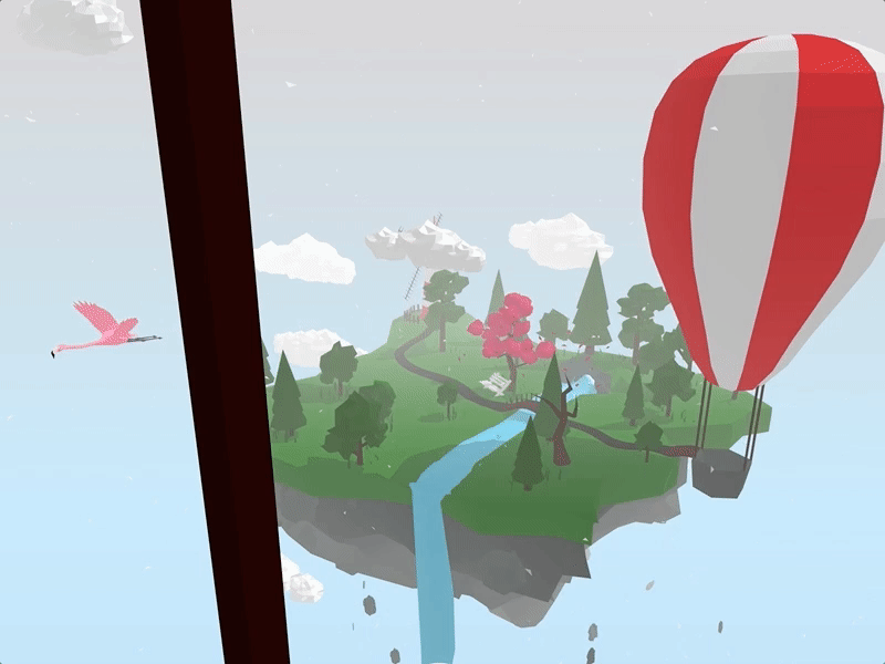 Hot Air Balloon Ride in VR animation interactive motion threejs ui ux vr webgl webvr