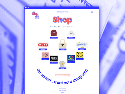 Studio Shop Updates ecommerce grid layout smile smiley webdesign