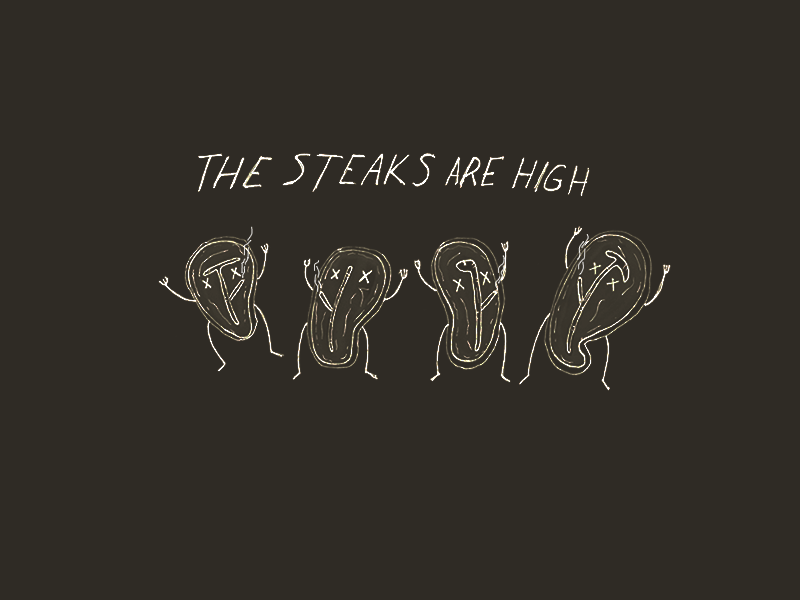 Steaks with Hos :: Logo by Micah Barta on Dribbble