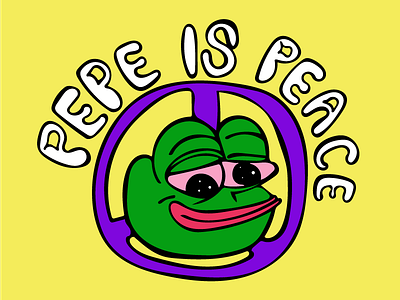 Pepe Is Peace happiness illustration joy love peace pepe savepepe