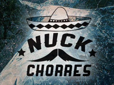 Nuck Chorres blue logo mountain mustache sombrero stars