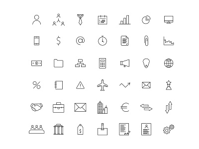 Business and Finance Icons business finance icons icons pack illustrator line pack set stroke vector