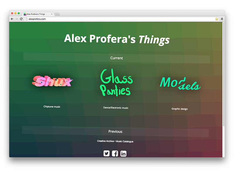 alexprofera.com web design html css branding identity web design
