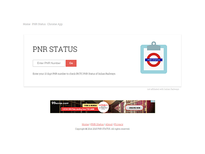 PNR Status - Redesign design redesign responsive web