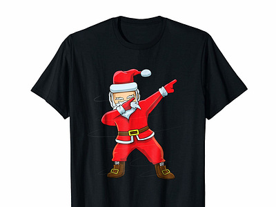 Dabbing Santa T Shirt Design