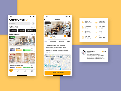 Lincowork - Co working Space Finder branding co working design finder mobile app offices search ui uidesign xd
