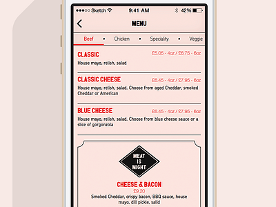 Burger Menu