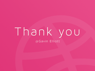 Thank you, Gavin gavin elliott invitation thank you
