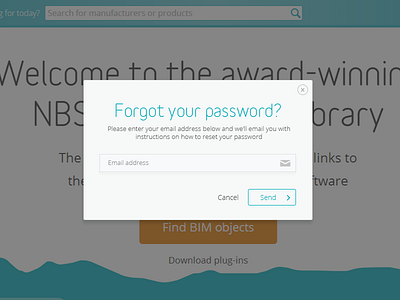 Forgot your password? email forgot your password nbs national bim library reset password ui