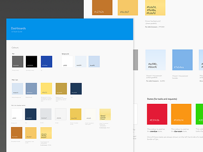 Style Guide - Dashboards dashboards style guide ui ux