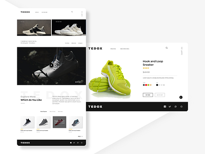 TEDOX Shoe Website Concept