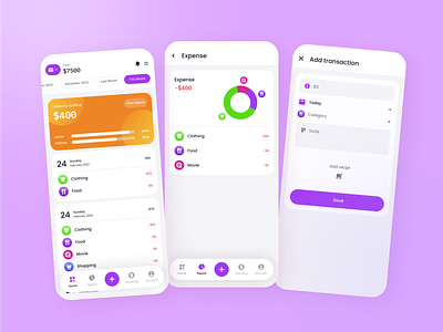 Money Manager App Exploration by Vicky Fikri 🦇 for SLAB Design Studio ...