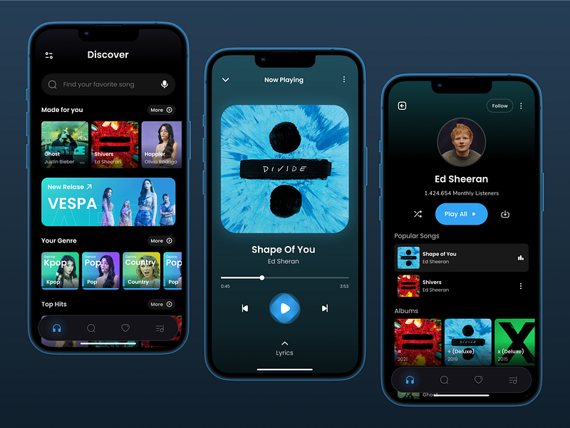 Myuseek - Music Streaming App by Vicky Fikri 🦇 for SLAB Design Studio ...