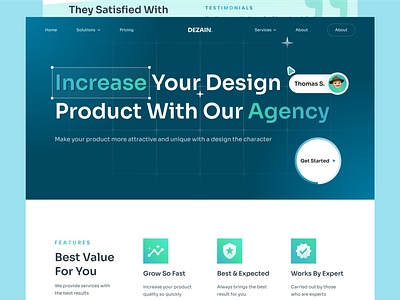 Design Studio Agency Landing Page Exploration