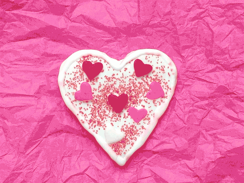 Spread Some Love animation cookie gif heart love sprinkles stop motion valentines