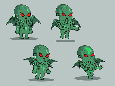 cthulhu animation concept art vector