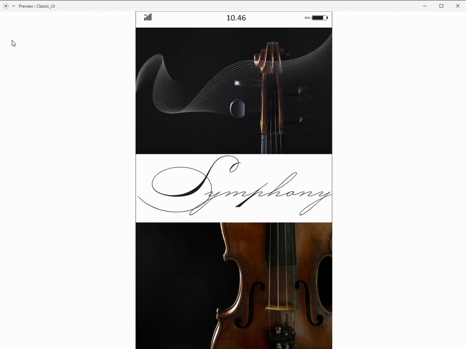 Classical Music App concept