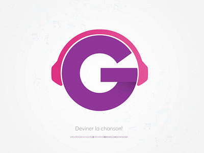 Guess the song ! animation design flat icon logo minimal