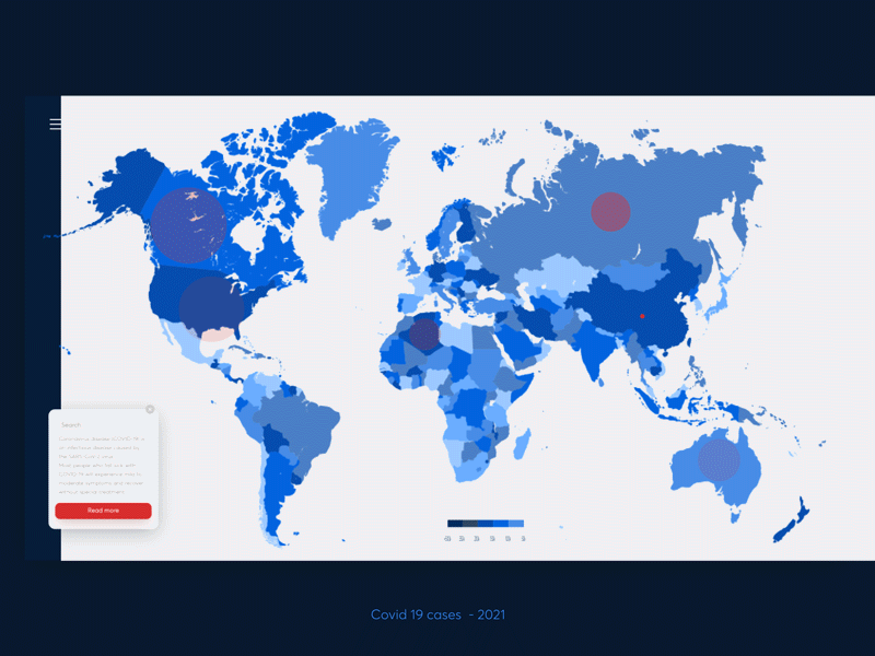 World MAP - Statistics animation design minimal