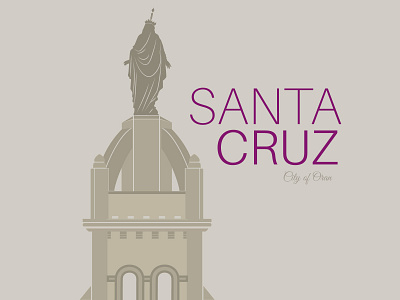 Santa Cruz-Oran art design flat illustration illustrator minimal typography vector
