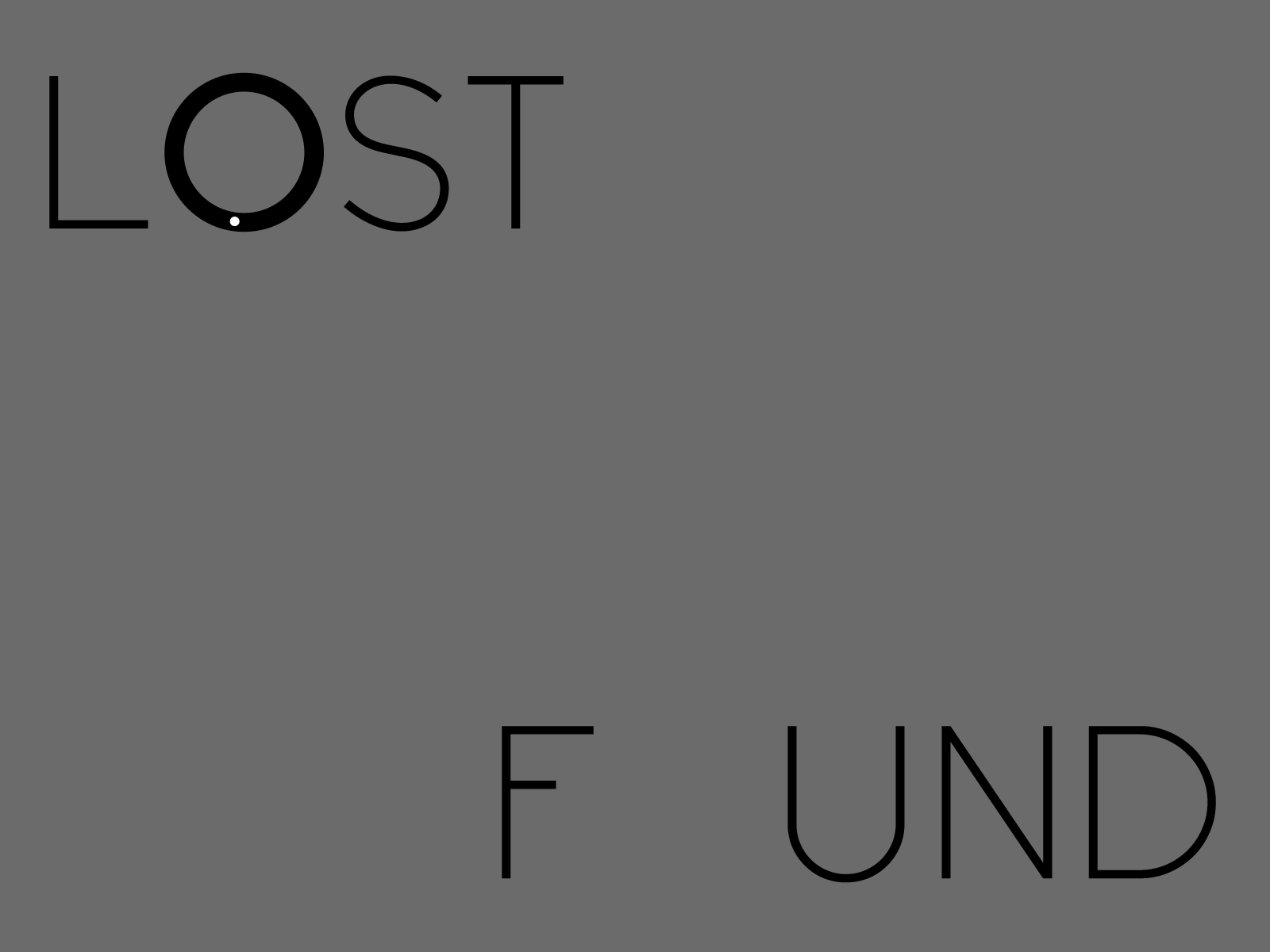 LOST & FOUND animation design minimal type typography