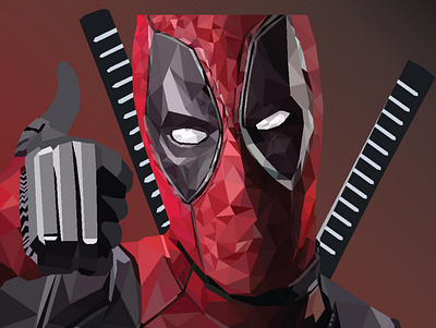 low poly deadpool deadpool illutrator low poly low poly art vector