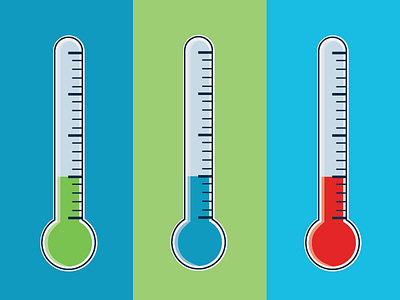 Thermometer Color Variations colors illustration symbols temperature thermometer