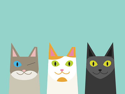 My Cats WIP cat cats cute feline illustration kitten kitties kitty meow minimal pets purr