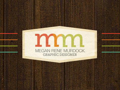 Header Logo for Portfolio Website badge colors logo rainbow texture vintage worn