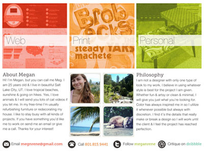 Portfolio Website Body color colorful personal portfolio web website