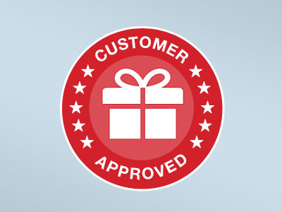 Overstock.com Customer Approved Badge badge christmas gift holiday icon overstock.com