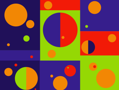 squarecircles flatbrights 8 bright colors colorful design flat design illustrator vector