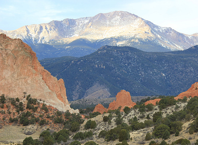 Garden of the Gods and Pikes Peak photography