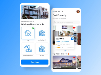 Real Estate App Design - iOS App adobe xd branding design minimal real estate real estate app ui design uiux uiuxdesign user experience user interface