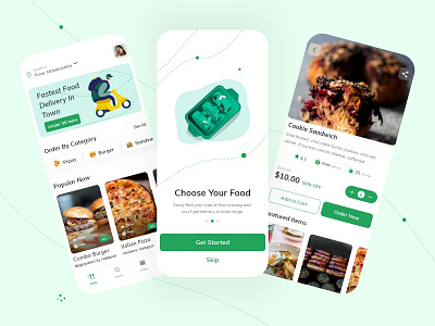 Food Delivery App UI adobe xd design food food delivery app minimal ui design user experience user interface