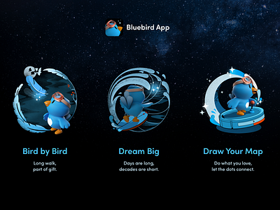 Bluebird iOS App Illustrations