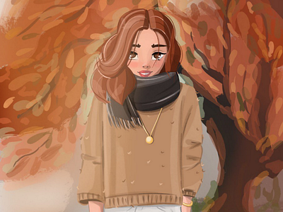 Warm Autumn cartoon cartoon character cartoon portraits character character design