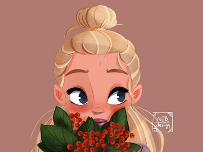 Cute and curious autumn characters cartoon cartoon character cartoon girl illustration