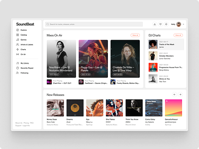 Music Service Design Concept — Main Page 3 design minimalism music app music service product design streaming service ui ux