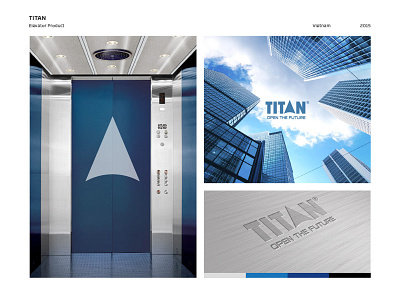 Titan Elevator logo branding design logo