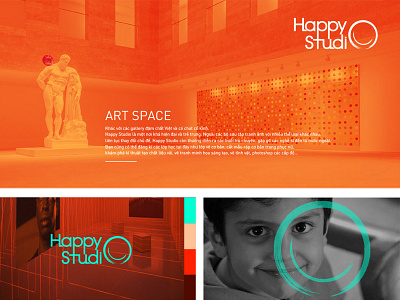 Happy studio logo branding design logo vector website