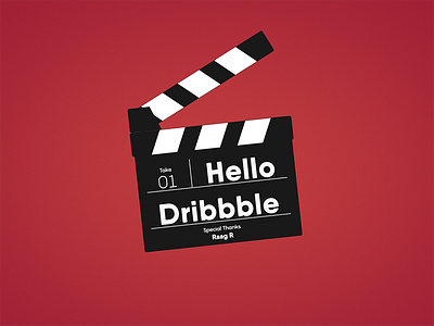 Hello Dribbble design film graphic