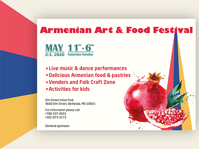 Flyer design for Armenian Art and Food Festival!