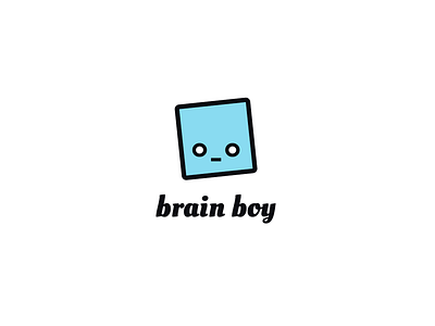 Brain Boy Logo app branding design flat flatdesign illustration logo minimal scanning script