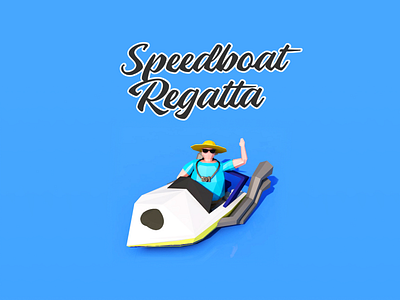 Speedboat Regatta Branding app branding design low poly low poly 3d