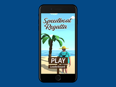 Speedboat Regatta Game app design game design game dev game development game ui icon indie art indie game minimal typography ui ux vector