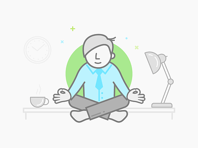 Zen desk freelancers freelancers help help job manager office relax stress-free work yoga zen