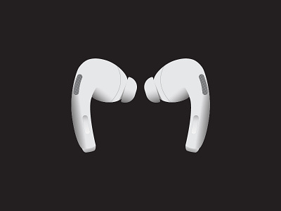 Airpods Pro in Illustration airpods apple design graphic design illustration illustrator vector
