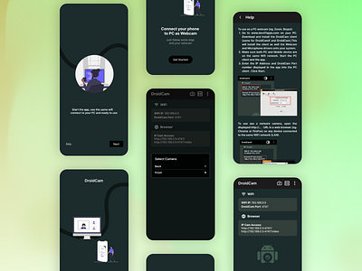 Redesign: Droidcam application design droidcam graphic design mobile redesign ui uiux user interface ux