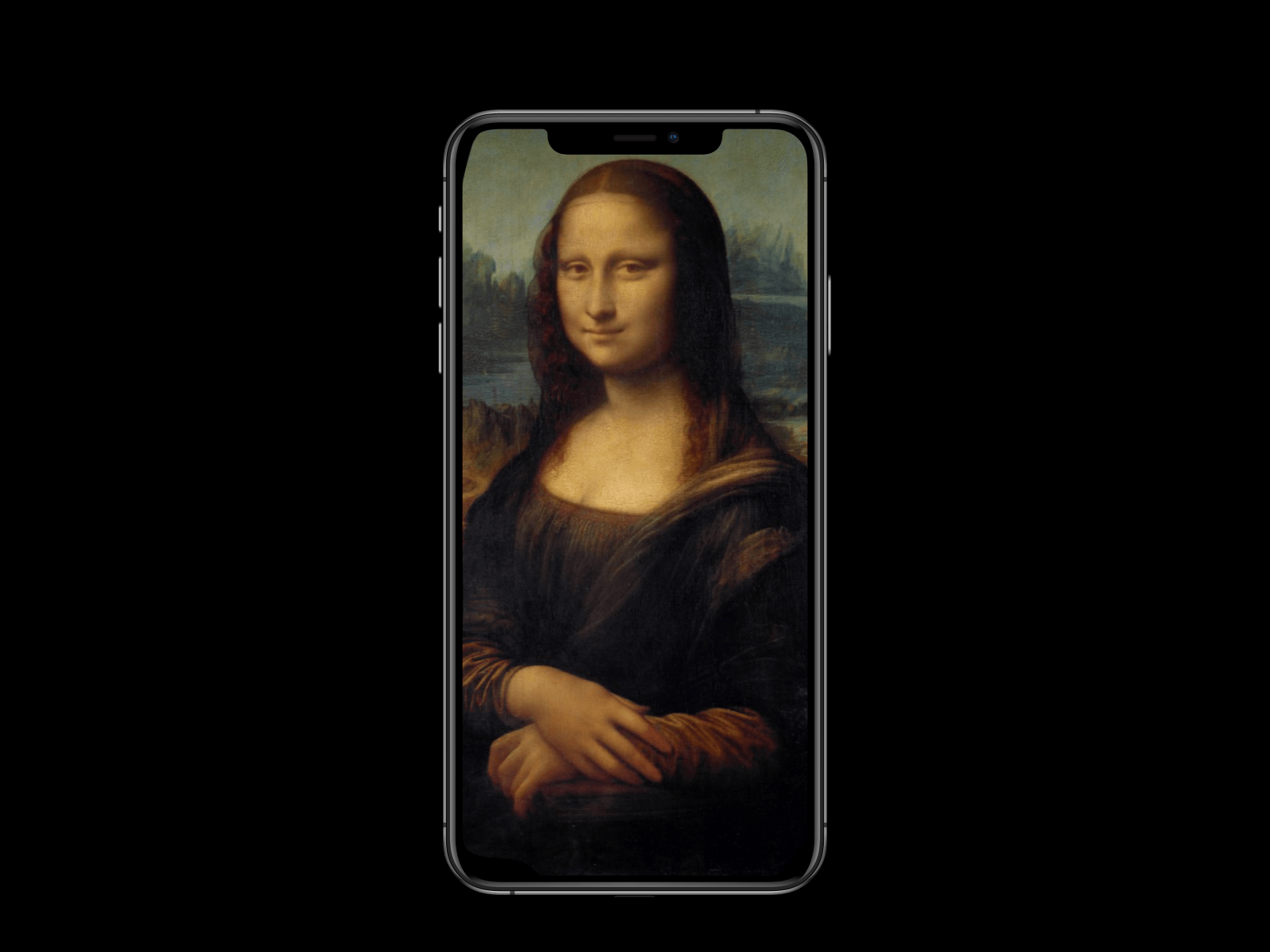 Mona Liza animation app design icon ios iphone leonardo da vinci logo minimal monalisa skillbox